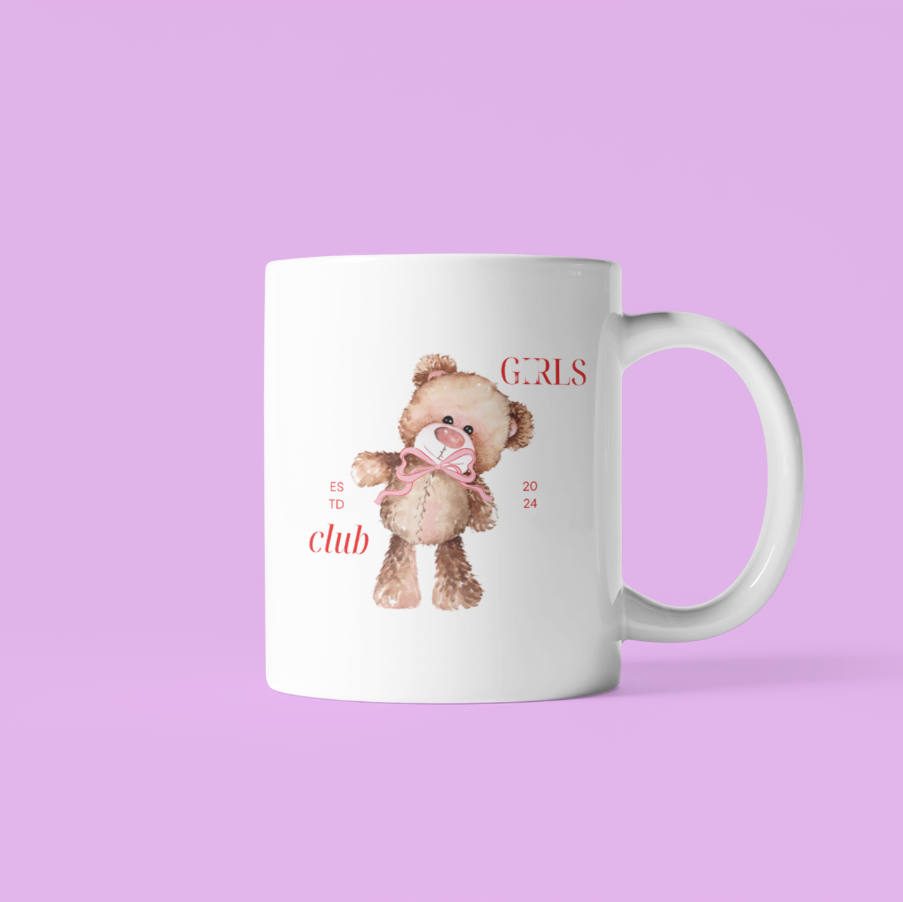 Coffee Mug with Teddy Bear - Cute Girls Club