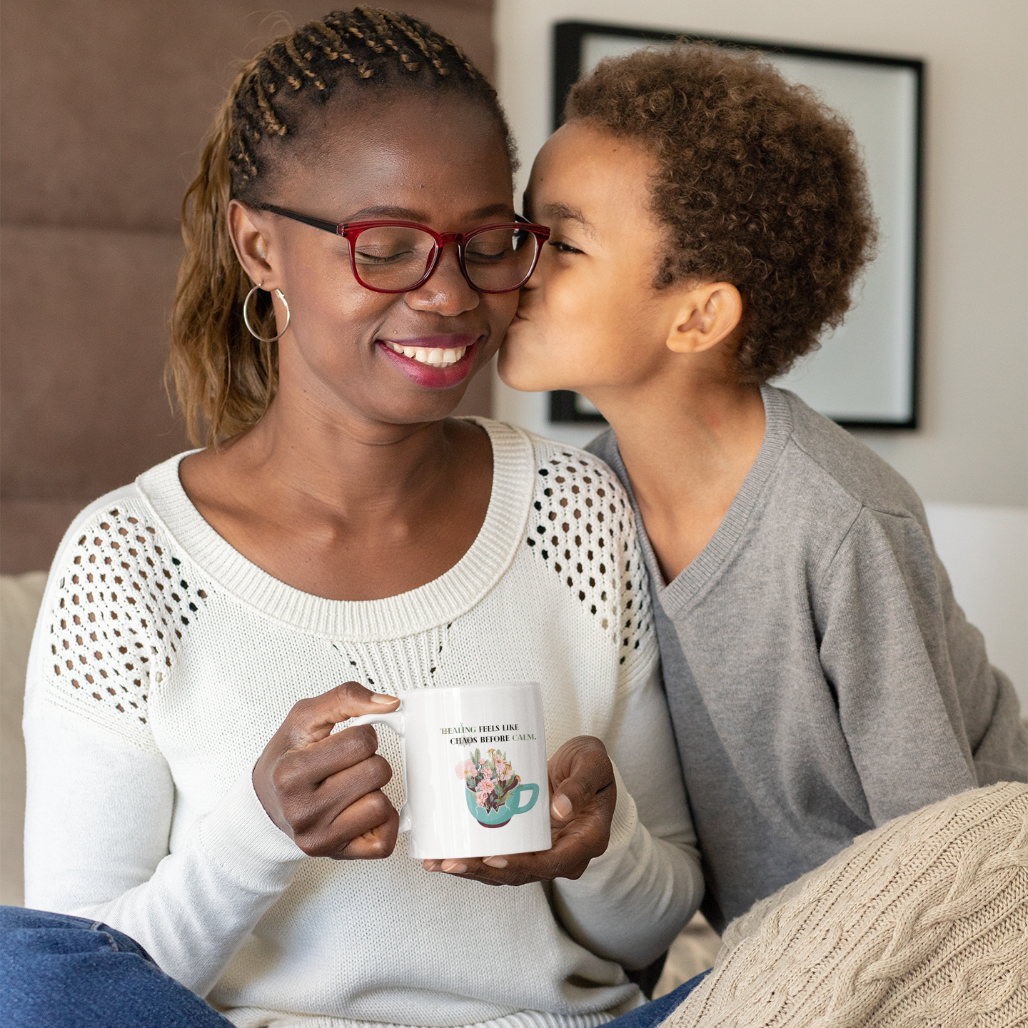 Healing feels like chaos before calm - Aesthetic And Mindful Mug