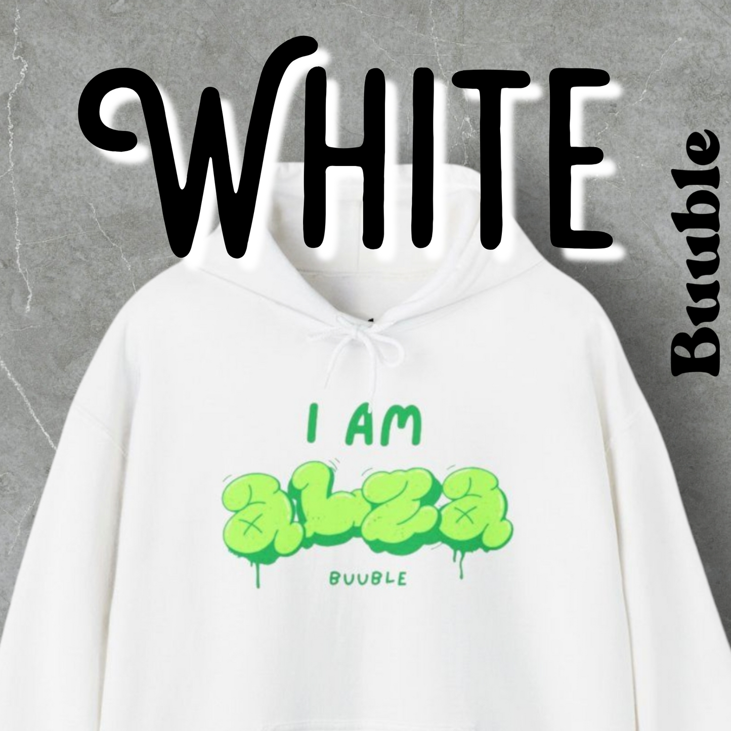 I AM ALZA Hoodie – Neon Graffiti Style | Buuble Original