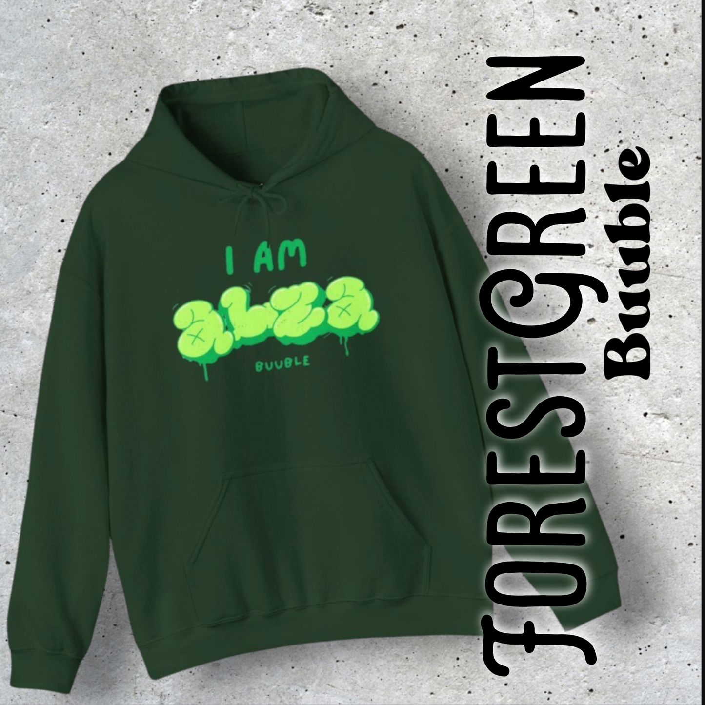 I AM ALZA Hoodie – Neon Graffiti Style | Buuble Original