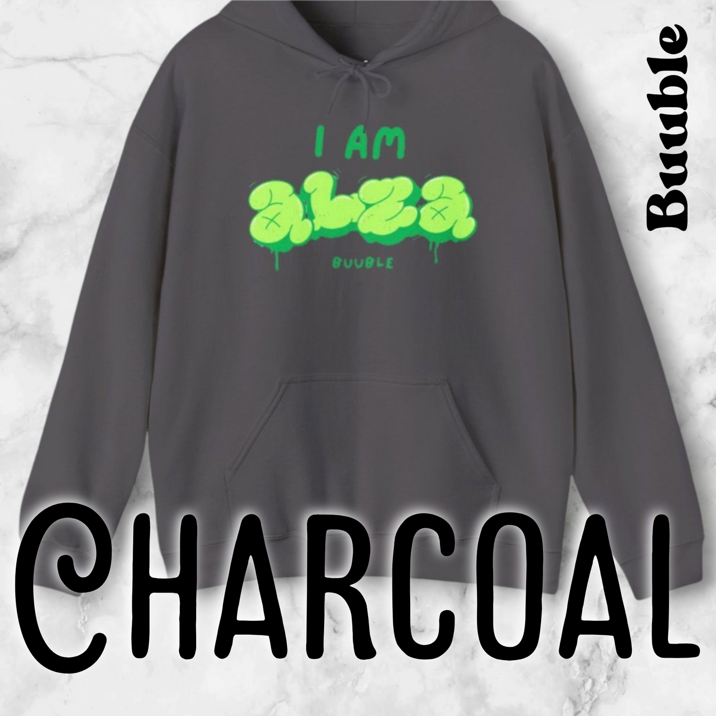 I AM ALZA Hoodie – Neon Graffiti Style | Buuble Original
