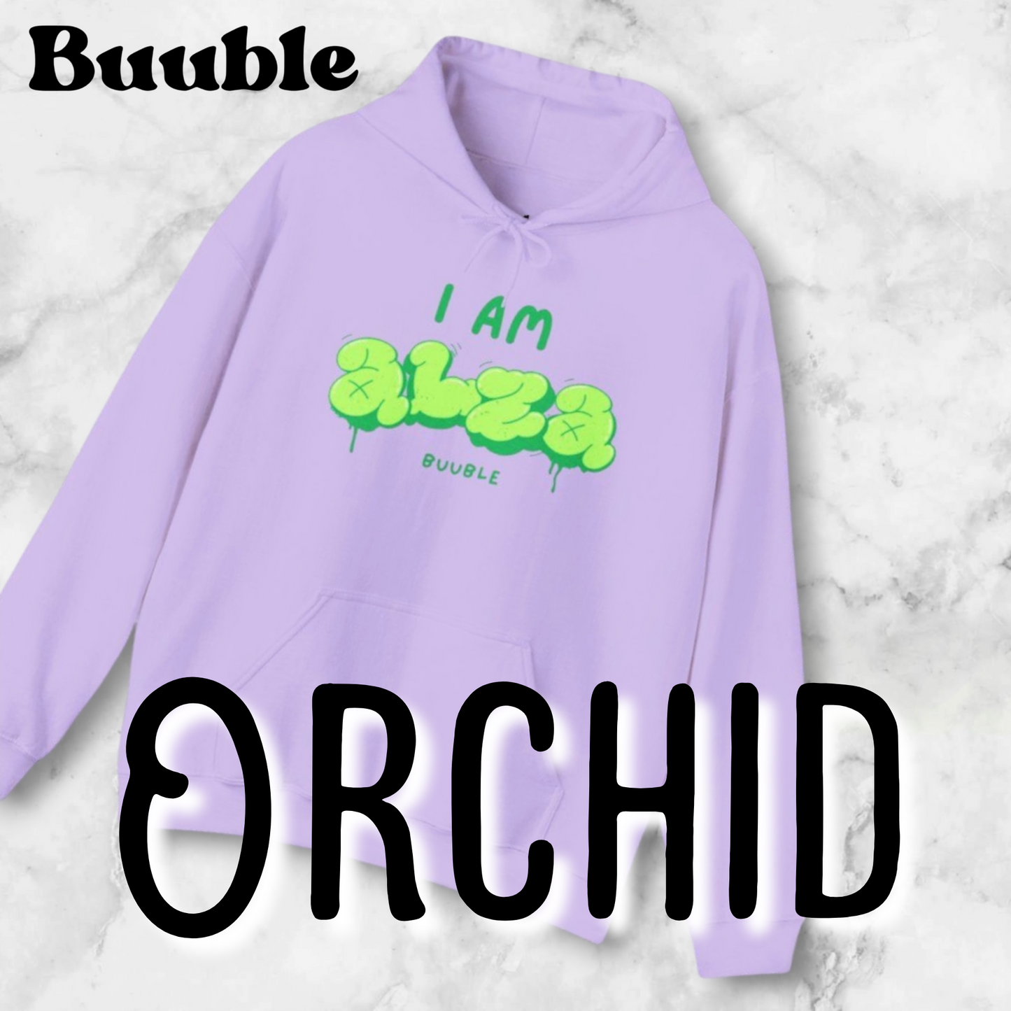 I AM ALZA Hoodie – Neon Graffiti Style | Buuble Original