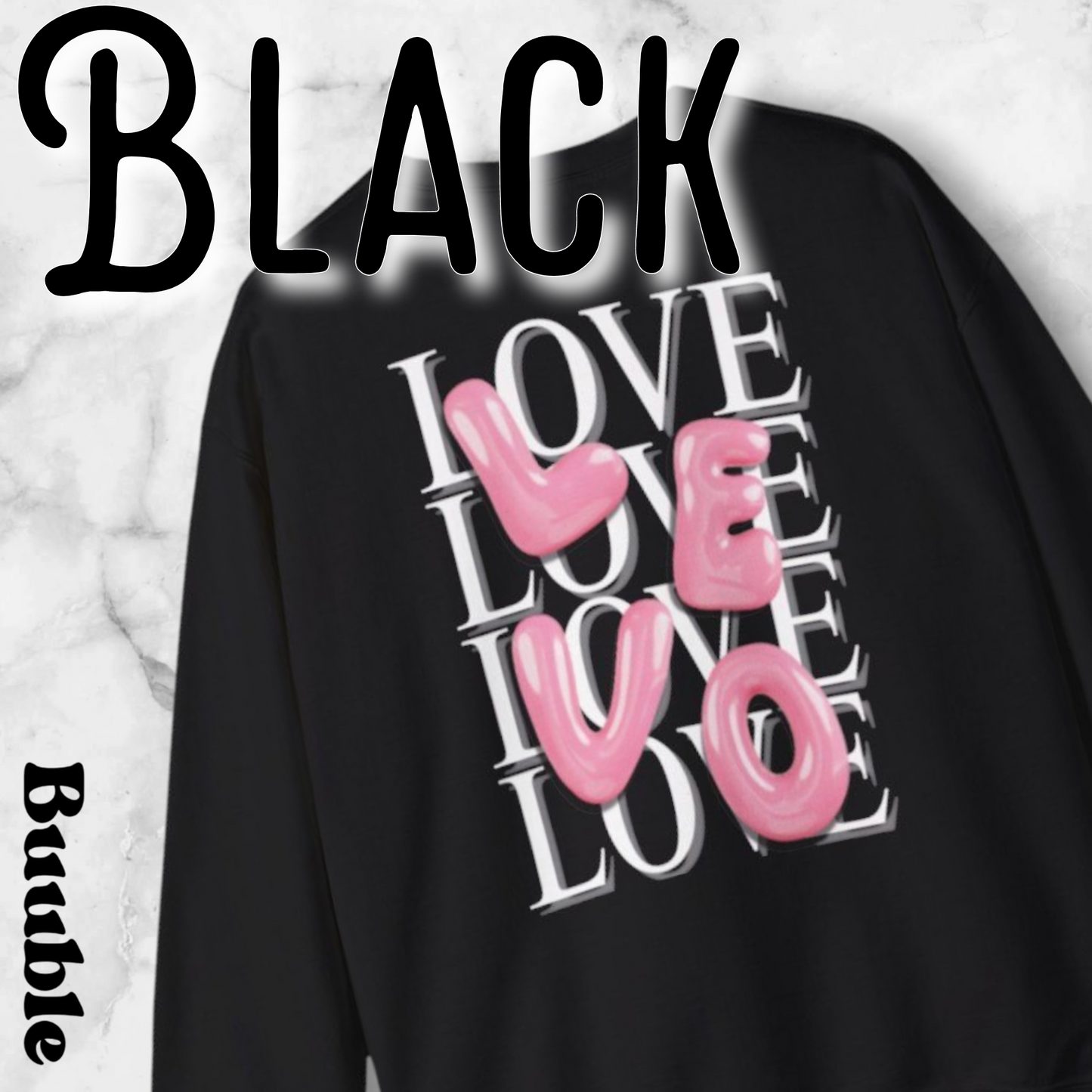 LEVO Bubble Pink Letter – Buuble Cute Sweatshirt