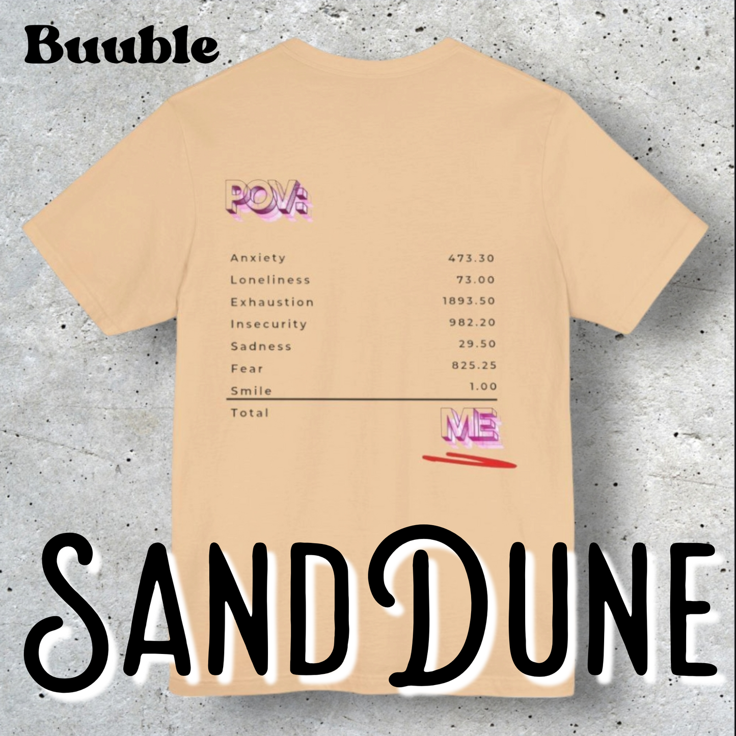POV: ME Receipt T-shirt - Mental Health Edition | Buuble
