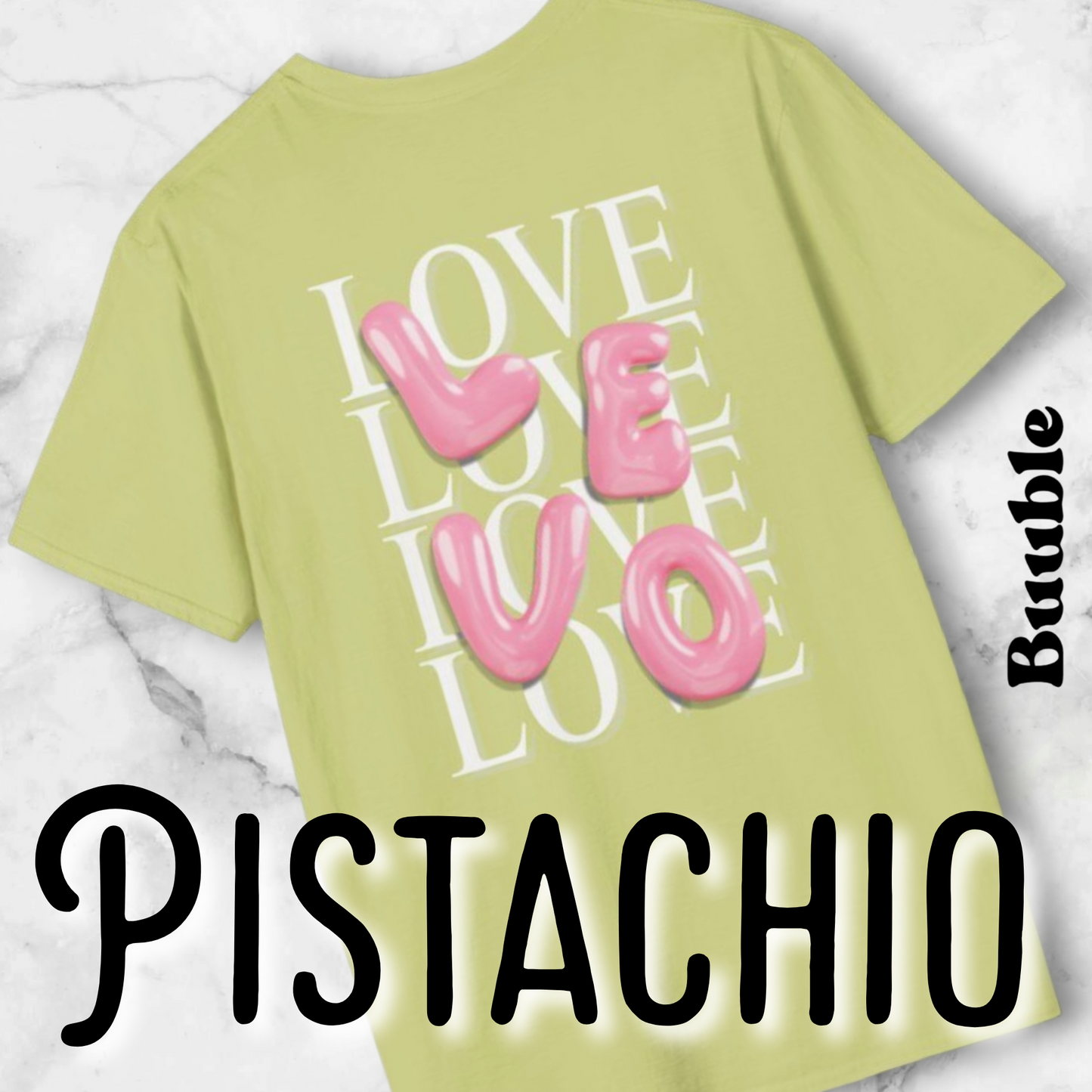 LEVO Bubble Pink Letter T-Shirt – Buuble Special Glossy