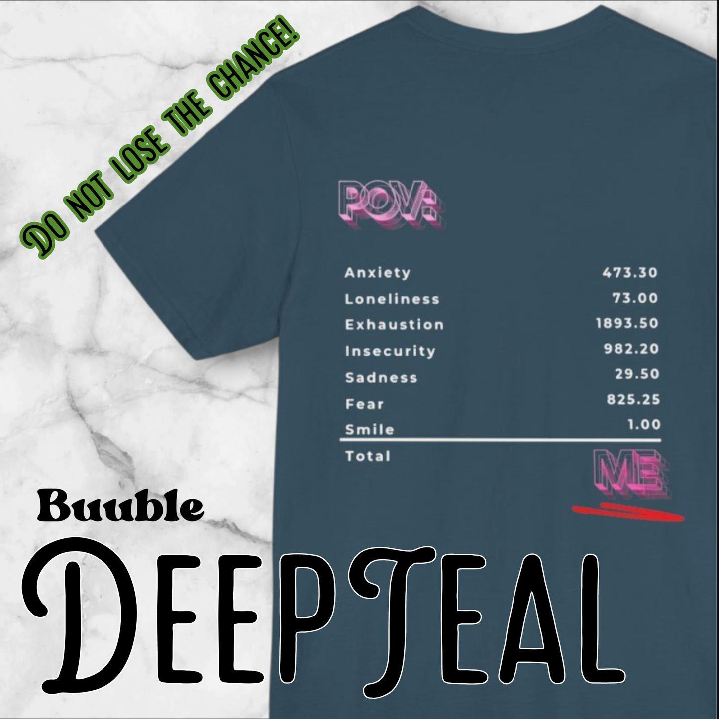 POV: ME Receipt T-shirt - Mental Health Edition | Buuble