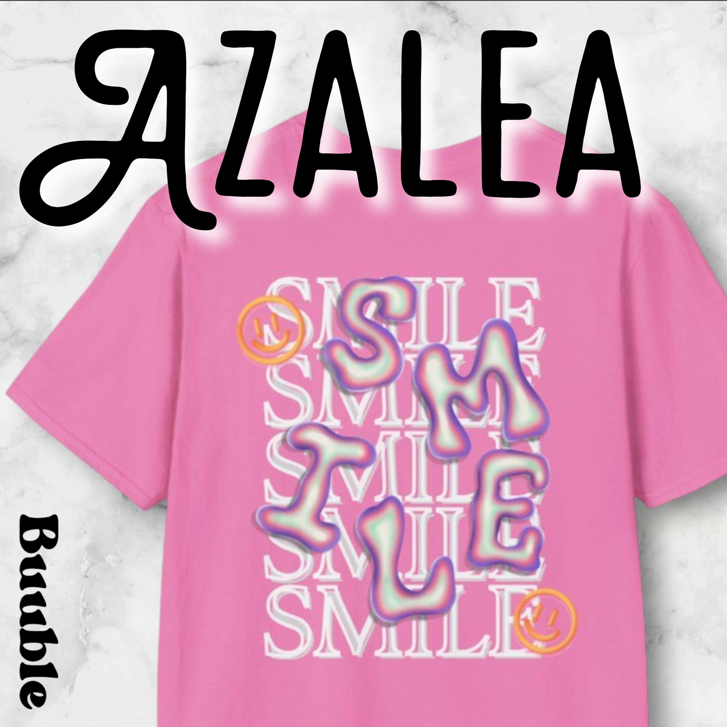 SMILE Bubble Purple Letter – Buuble Cool T-Shirt