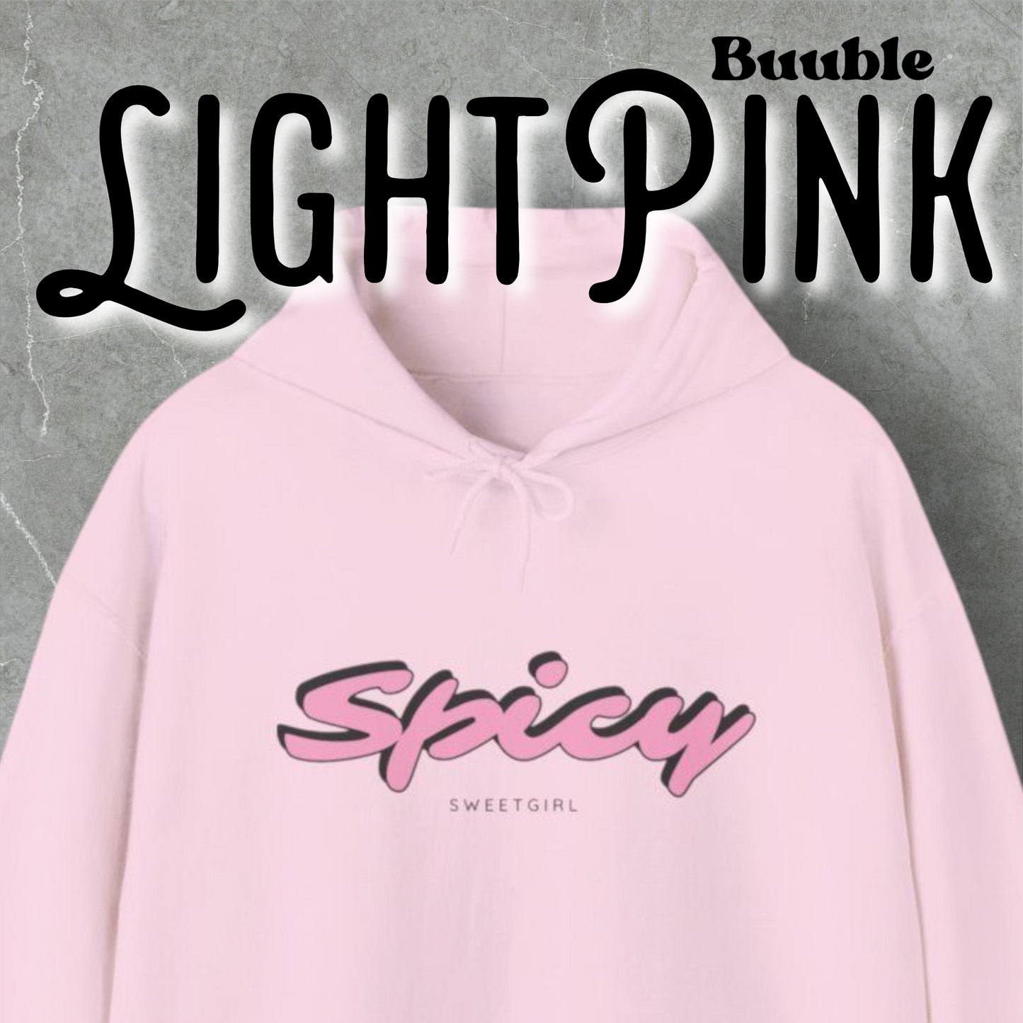 Spicy Sweetgirl ™ – Buuble Pink & Playful Letters Hoodie