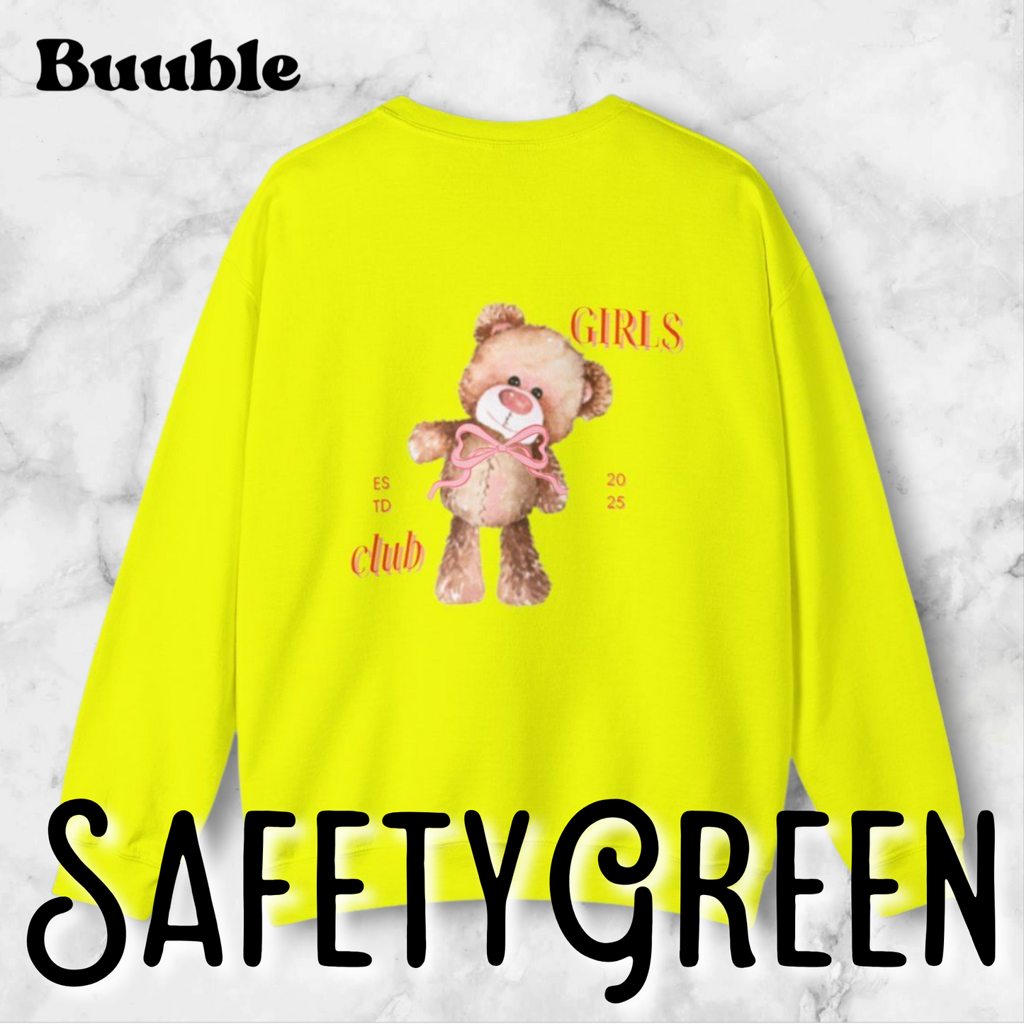 Girls Club 2025™ – Sweet & Strong Vibe | Buuble Teddy Hoodie