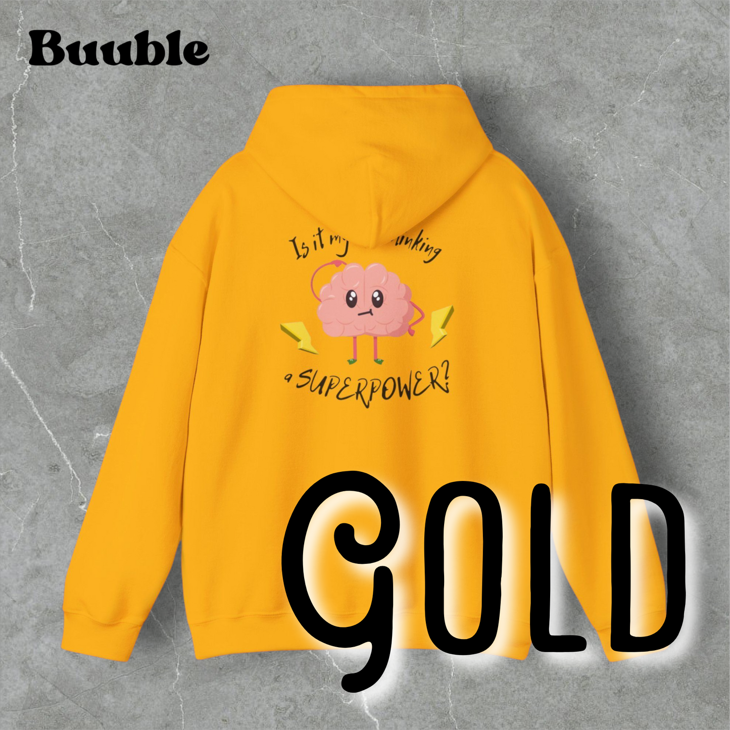 Cute Brain Hoodie – Is Overthinking My Superpower?™ – Soft, Cozy & Relatable