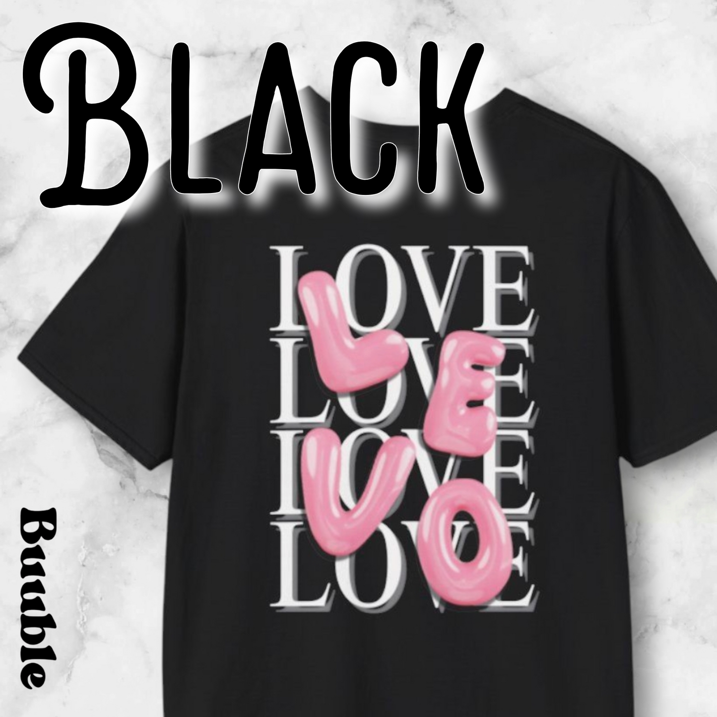 LEVO Bubble Pink Letter T-Shirt – Buuble Special Glossy