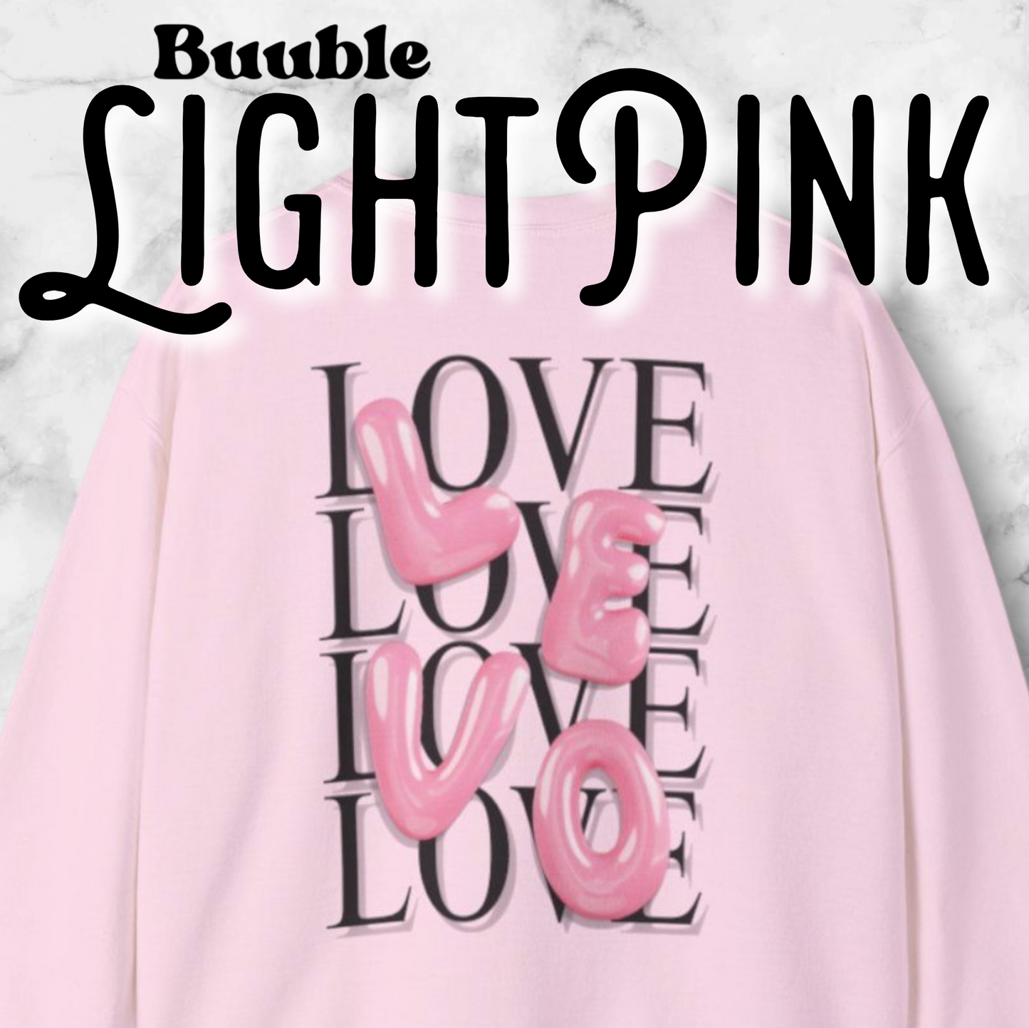 LEVO Bubble Pink Letter – Buuble Cute Sweatshirt