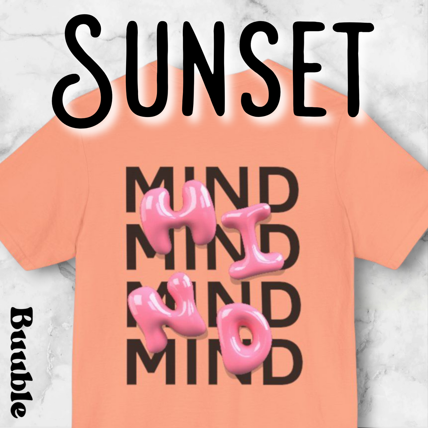 Buuble Pink MIND Glossy - Super Trendy & Comfortable T-shirt