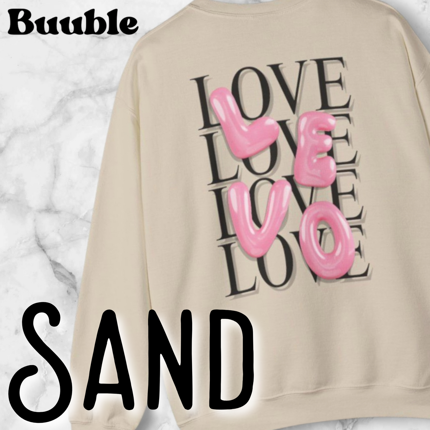 LEVO Bubble Pink Letter – Buuble Cute Sweatshirt