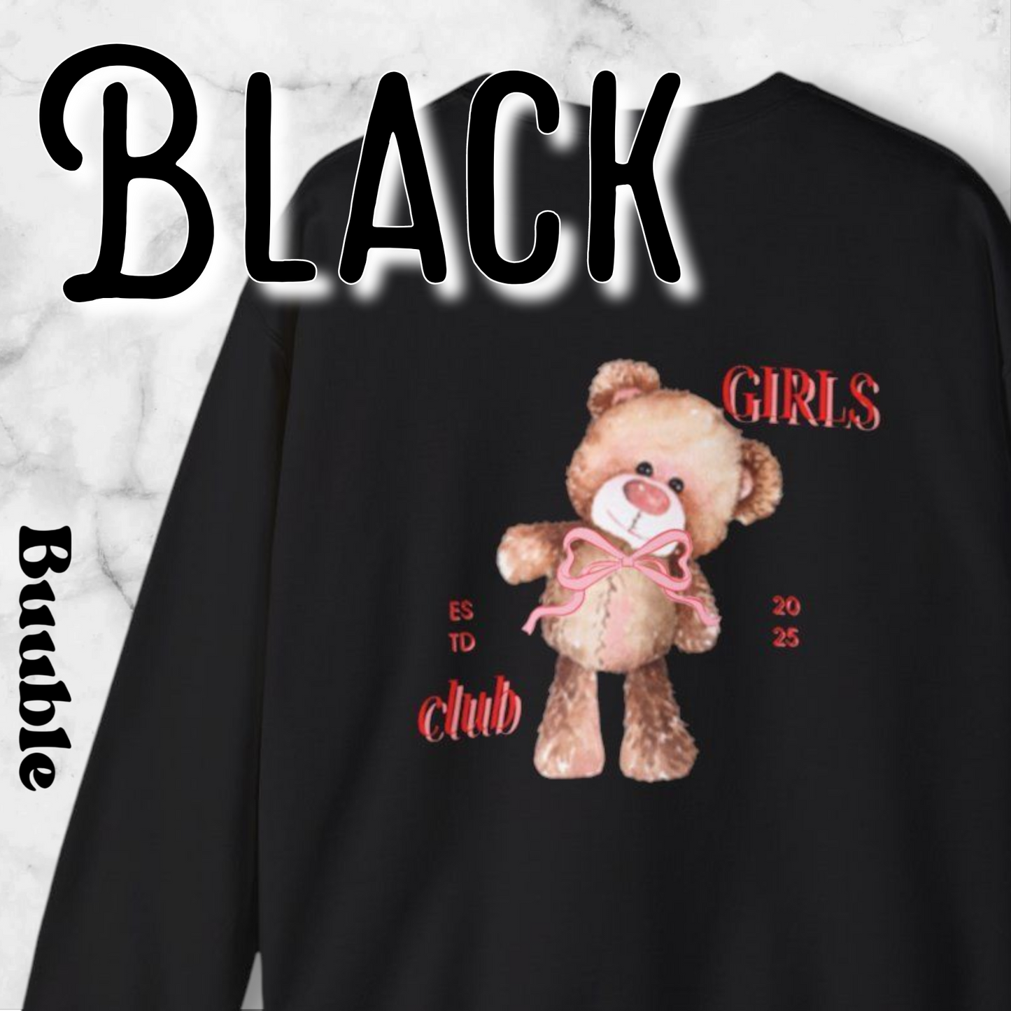Girls Club 2025™ – Sweet & Strong Vibe | Buuble Teddy Hoodie