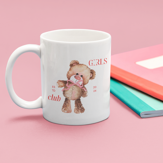 Coffee Mug with Teddy Bear - Cute Girls Club