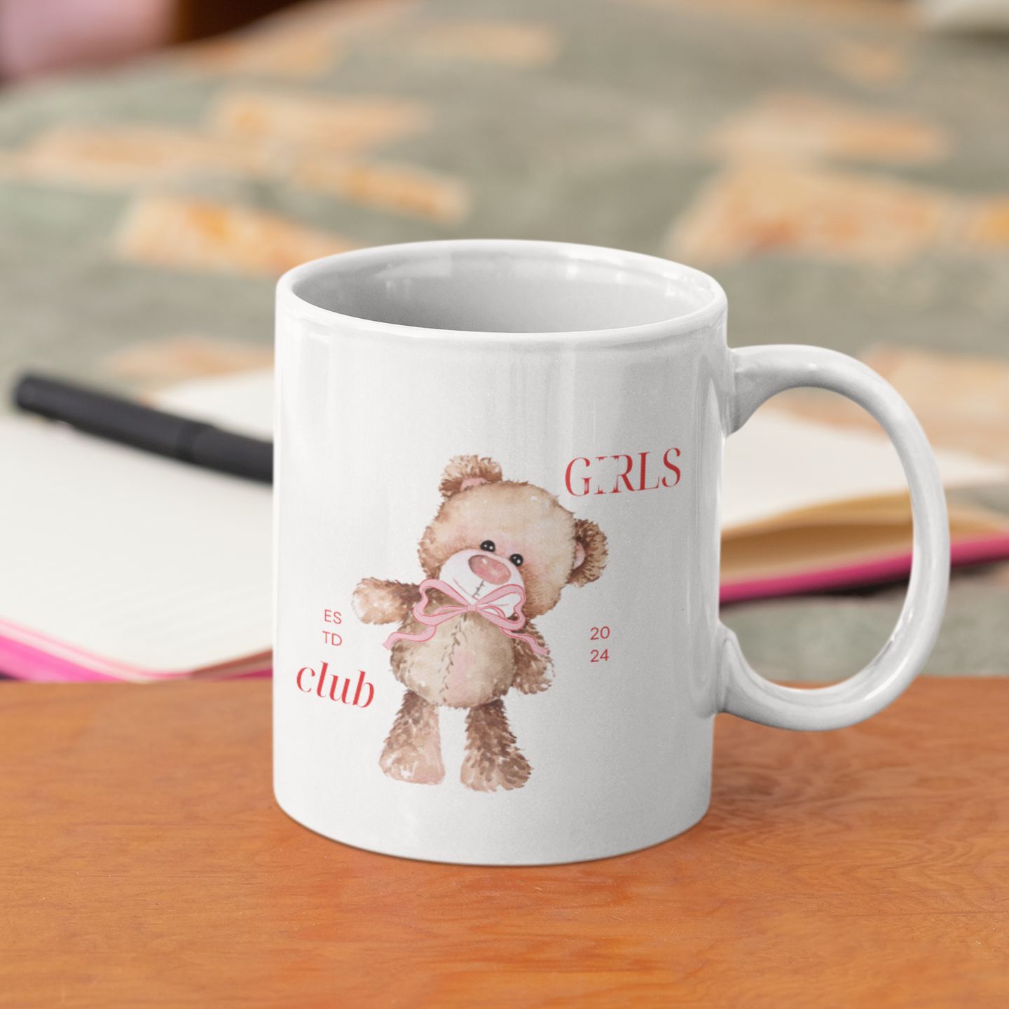 Coffee Mug with Teddy Bear - Cute Girls Club