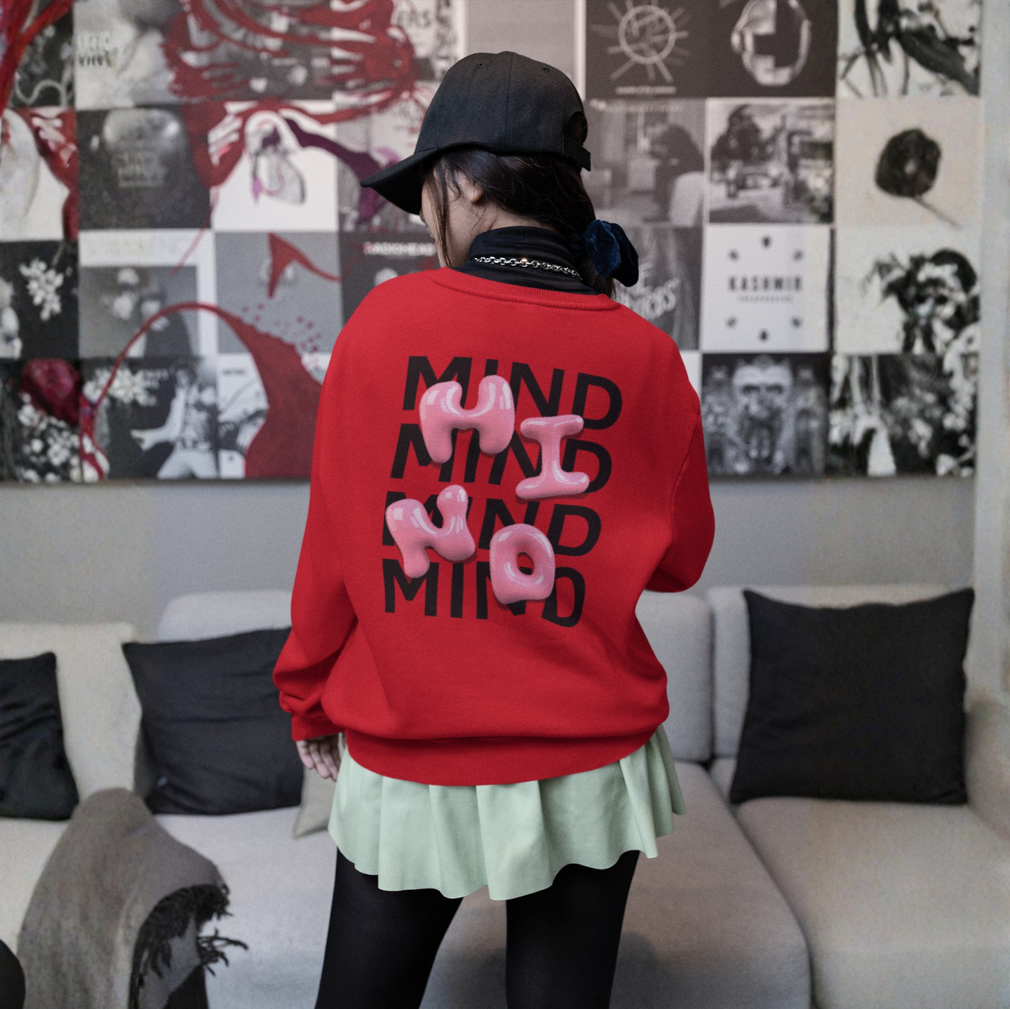 MIND Bubble Pink Glossy Sweatshirt – Buuble Special Design