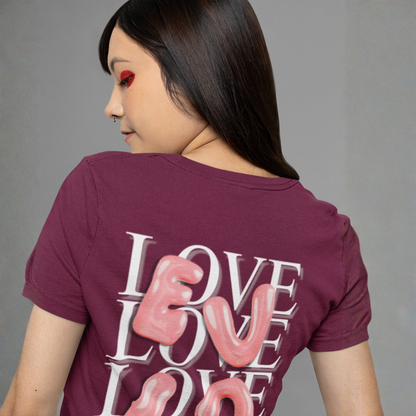 LOVE 3D Letter  – Glossy T-Shirt | Buuble