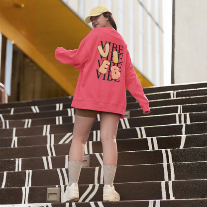 VIBE Bubble Yellow&Orange Letters Sweatshirt | Buuble