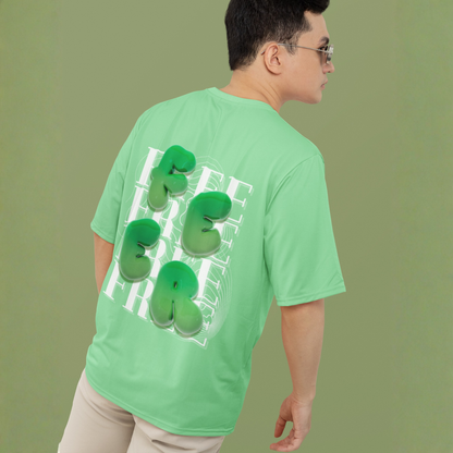 FREE 3D Glossy Green Letter T-Shirt | Buuble