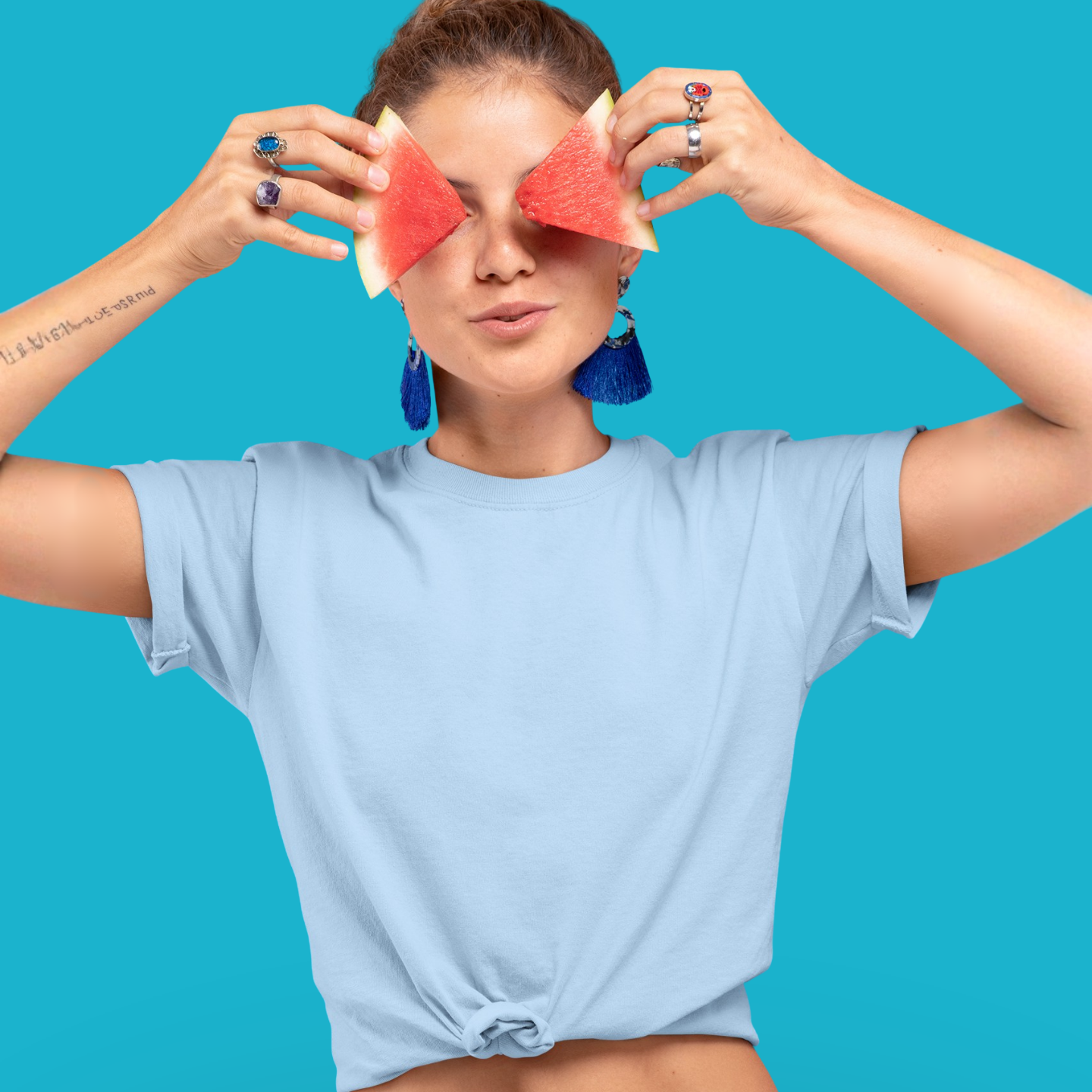 Healing is punk - T-Shirt with Green & Pink Letters | Buuble