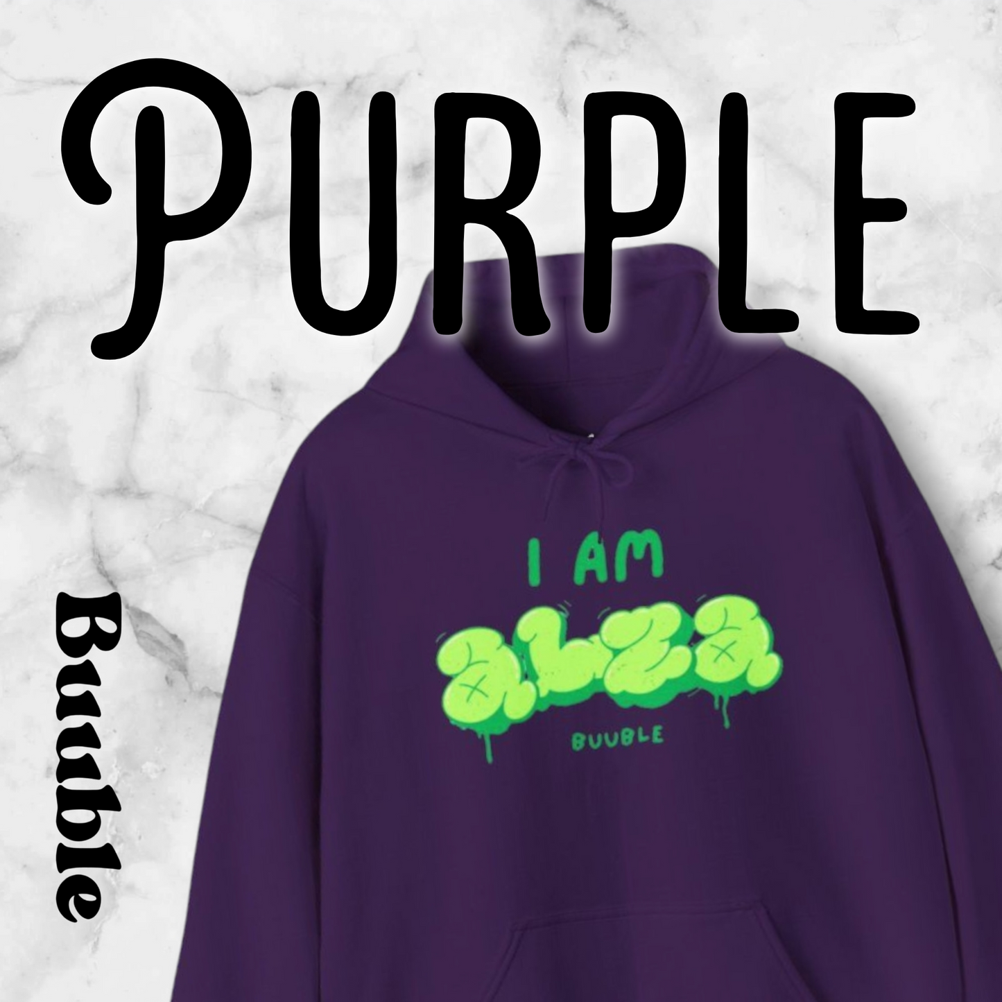I AM ALZA Hoodie – Neon Graffiti Style | Buuble Original