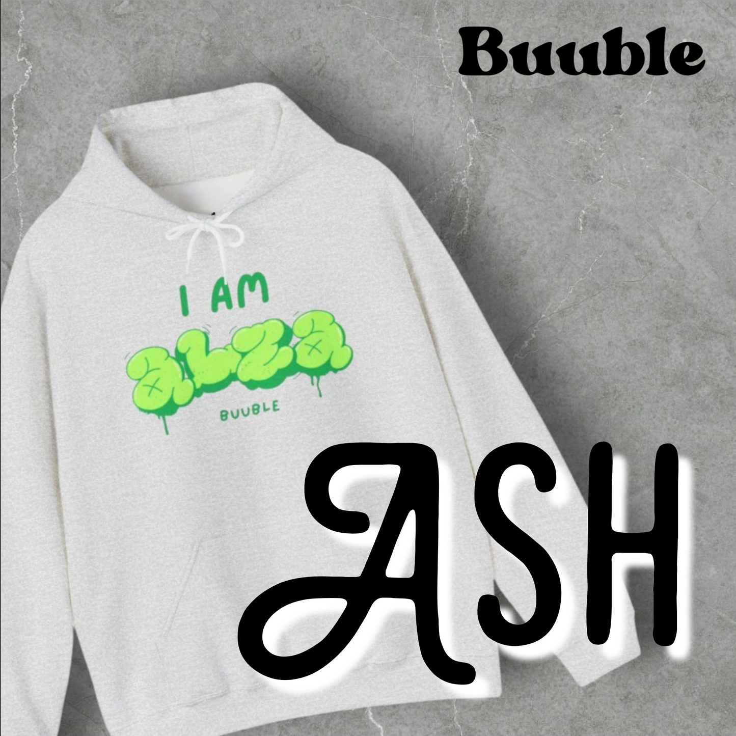 I AM ALZA Hoodie – Neon Graffiti Style | Buuble Original
