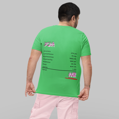 POV: ME Receipt T-shirt - With Mental Health Emotions | Buuble