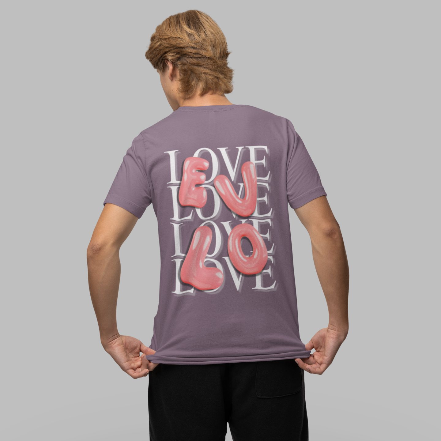LOVE 3D Letter  – Glossy T-Shirt | Buuble