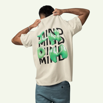 MIND 3D Green Letter – Statement T-shirt | Buuble