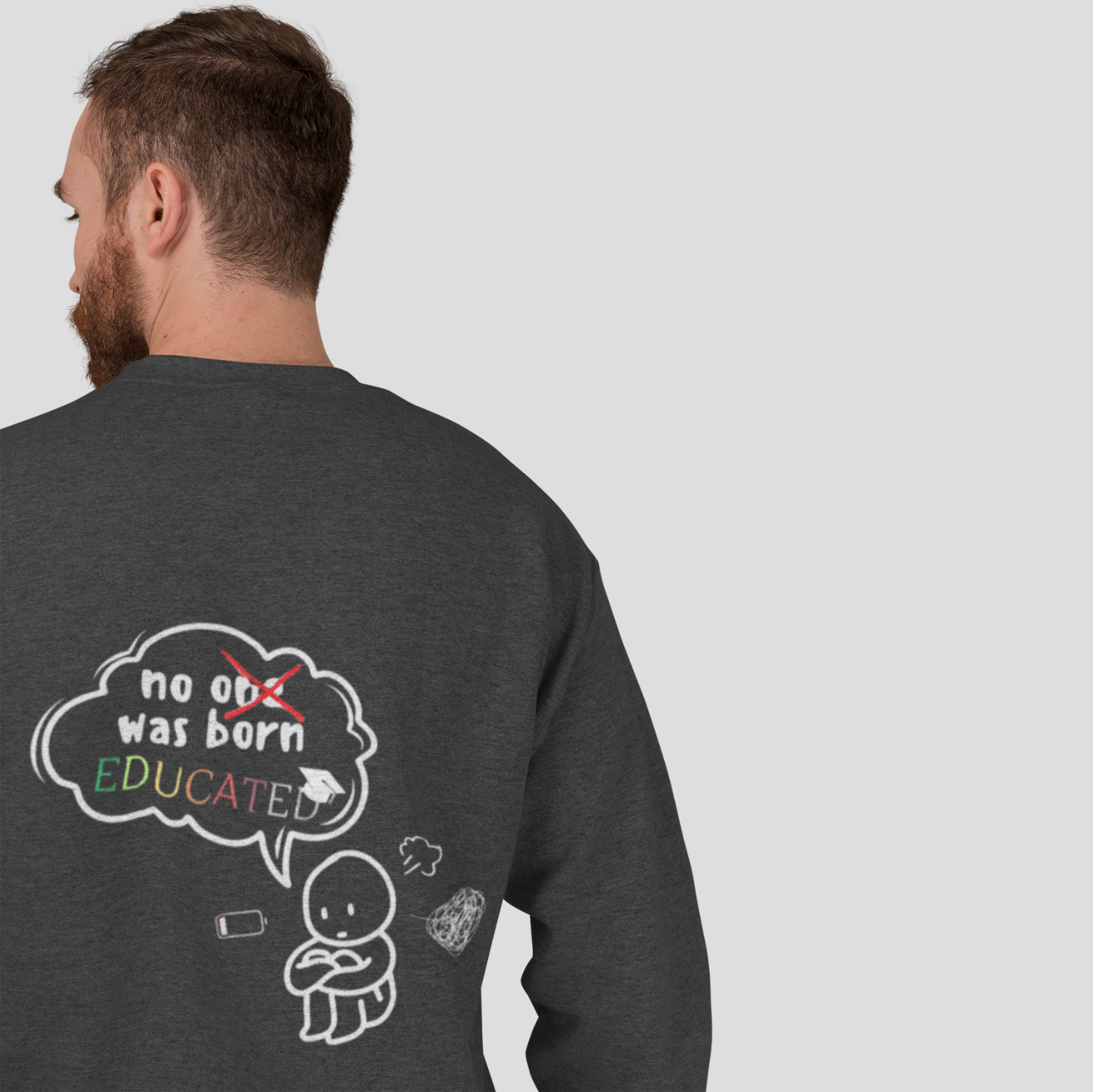 No One Was Born Educated – Comfy & Motivational Sweatshirt | Buuble