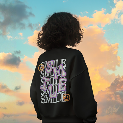 SMILE Bubble Sweatshirt – Buuble Positive Vibes Wearing