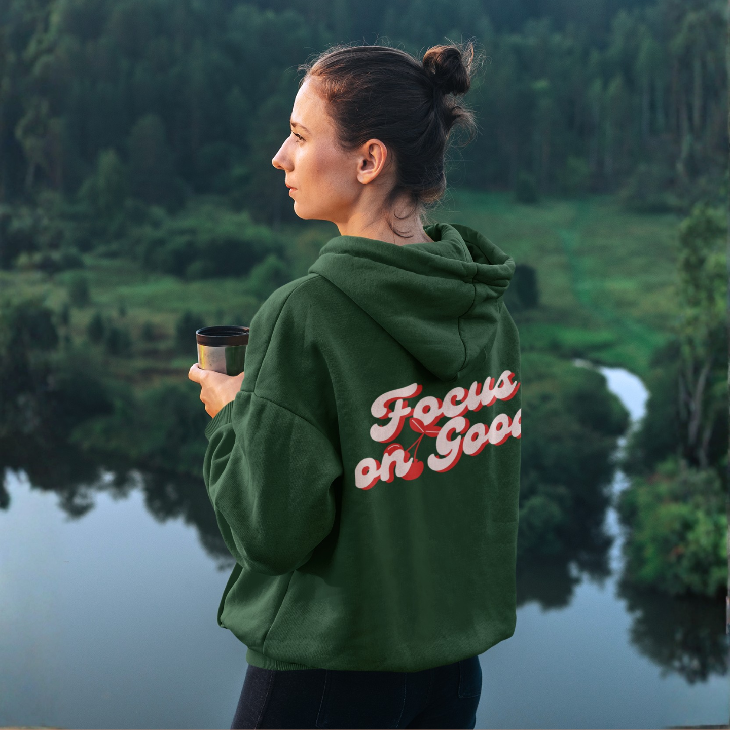 Focus on Good – Cute Cherry Hoodie | Buuble