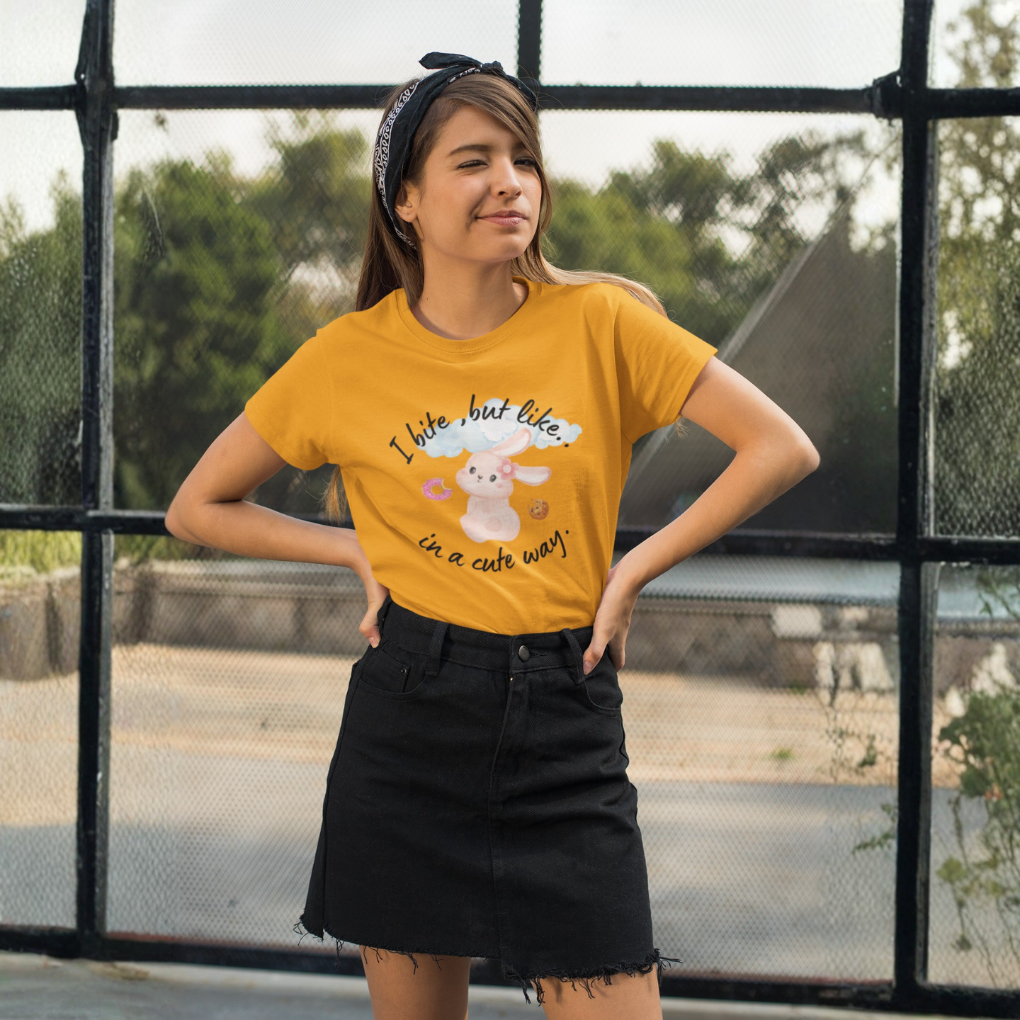 I Bite, But Like… In a Cute Way™ – Cute Buuble Bunny T-shirt