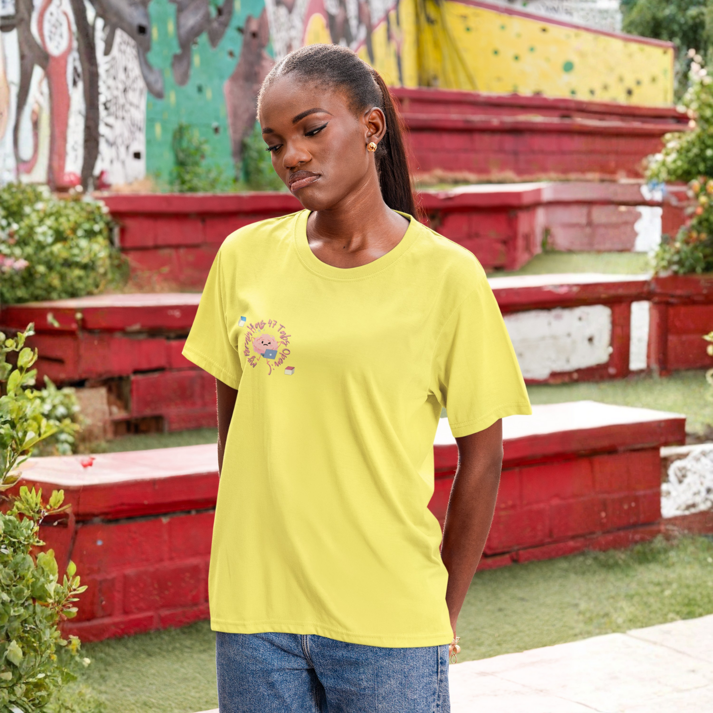 My Brain Has 47 Tabs Open T-Shirt Handwriting | Buuble