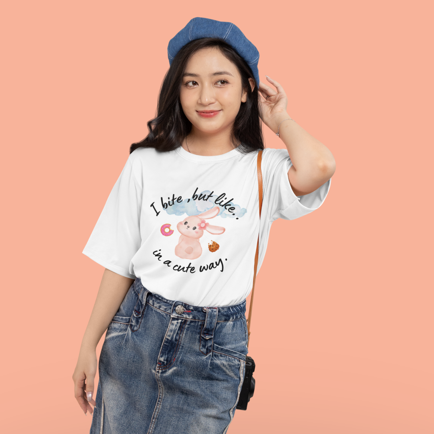 I Bite, But Like… In a Cute Way™ – Cute Buuble Bunny T-shirt