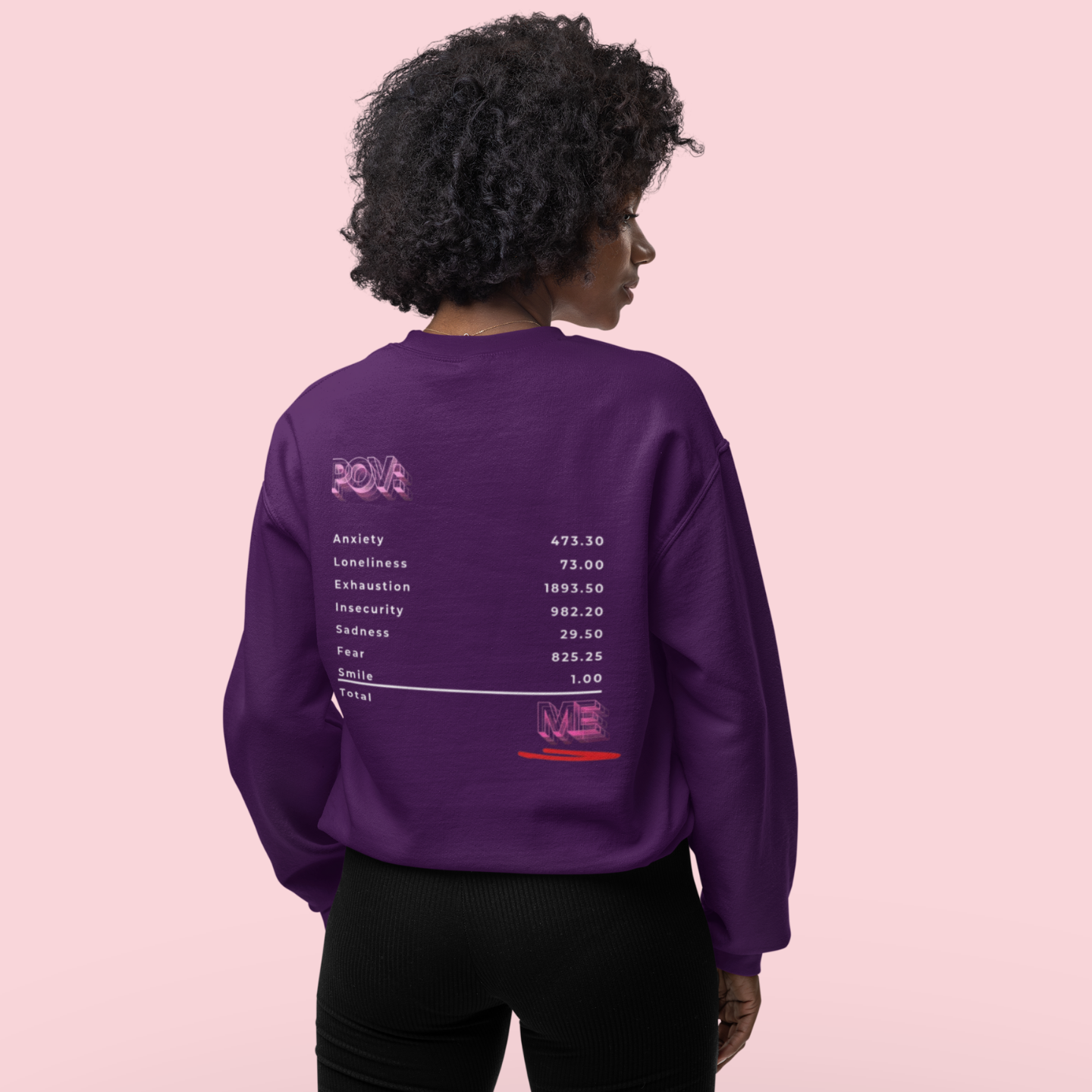 POV : ME Receipt – Emotionally Sweatshirt | Buuble