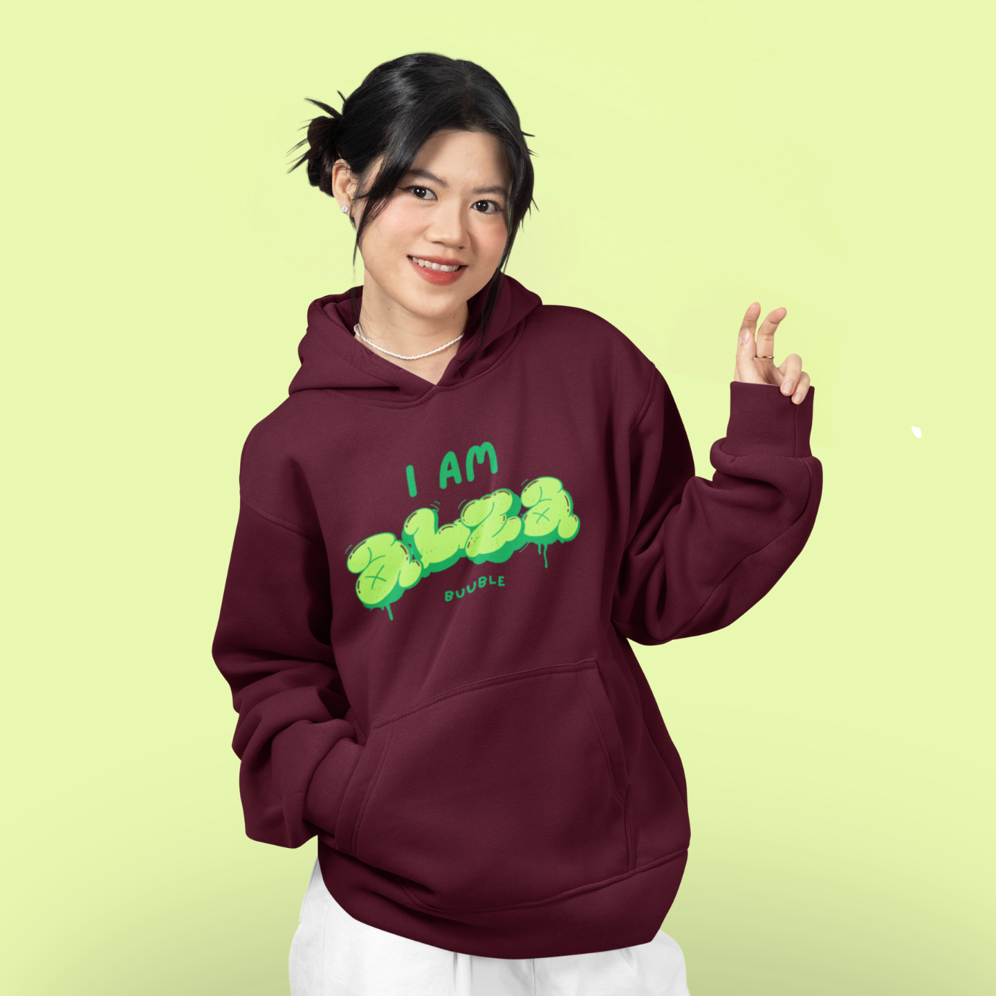 I AM ALZA Hoodie – Neon Graffiti Style | Buuble