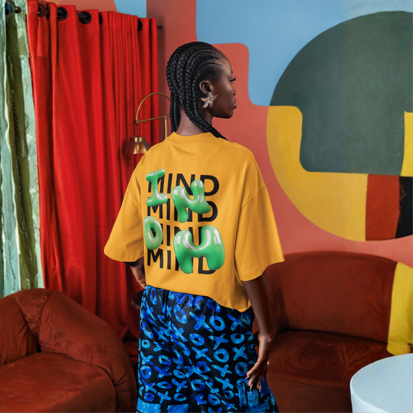 MIND 3D Green Letter – Statement T-shirt | Buuble