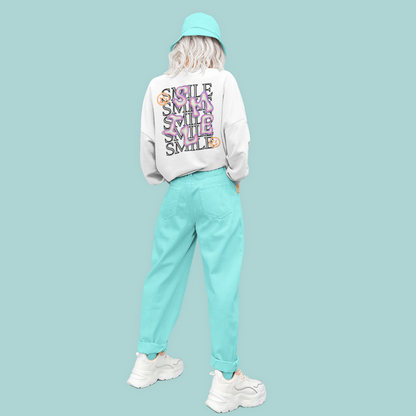 SMILE Bubble Sweatshirt – Buuble Positive Vibes Wearing