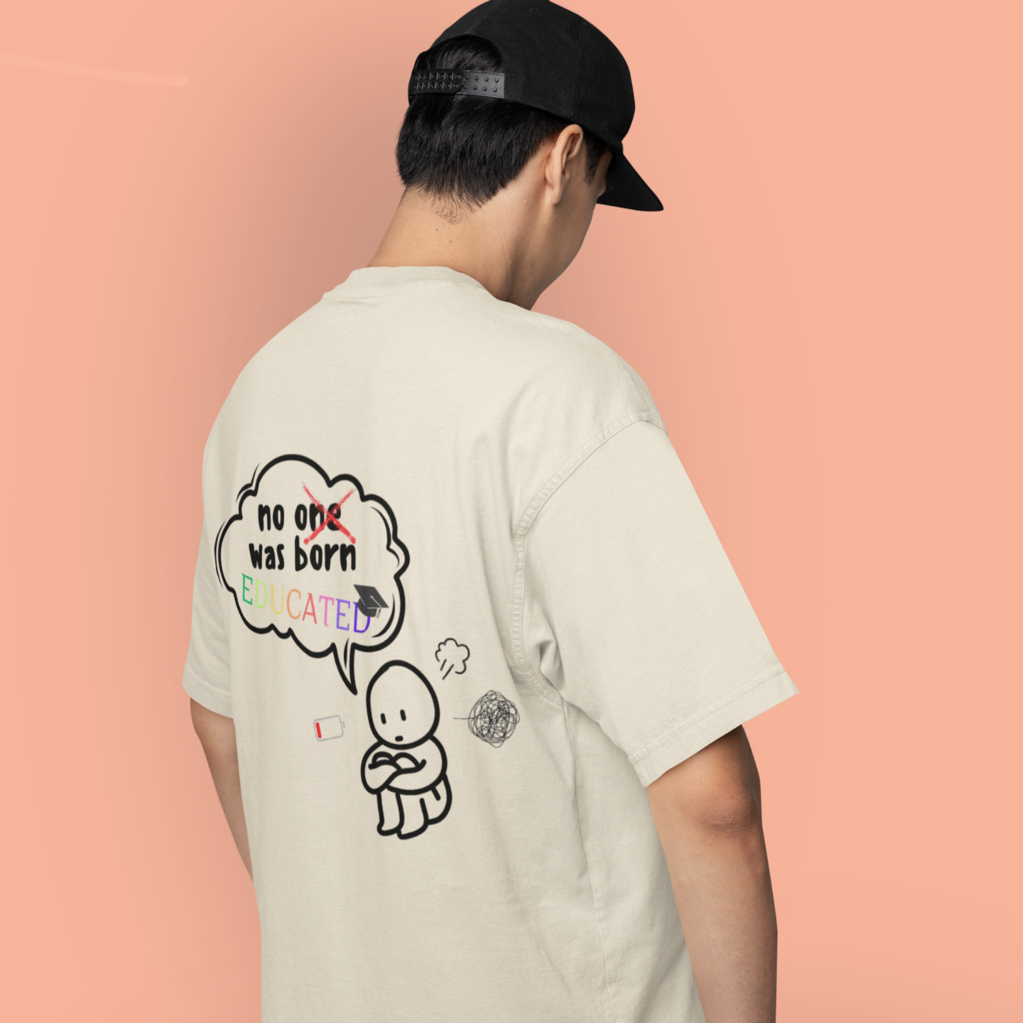 No One Was Born Educated – Mindful Sketch T-shirt | Buuble