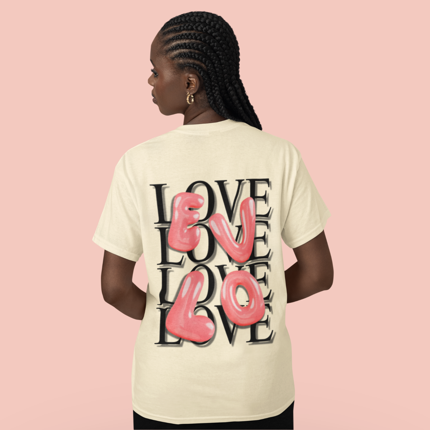 LOVE 3D Letter  – Glossy T-Shirt | Buuble