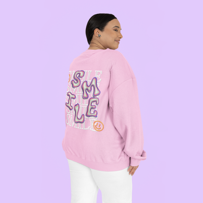 SMILE Bubble Sweatshirt – Buuble Positive Vibes Wearing