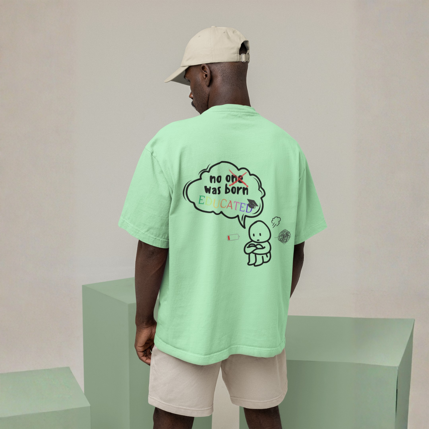 No One Was Born Educated – Mindful Sketch T-shirt | Buuble