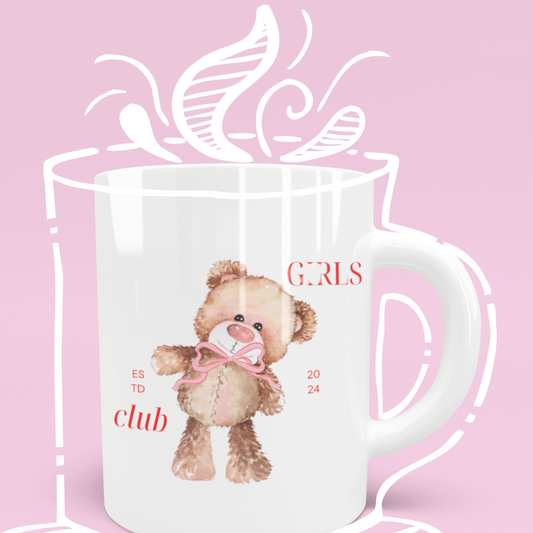 Coffee Mug with Teddy Bear - Cute Girls Club