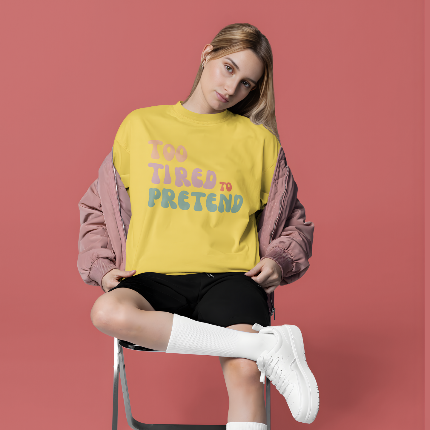 Too Tired To Pretend T-Shirt | Buuble