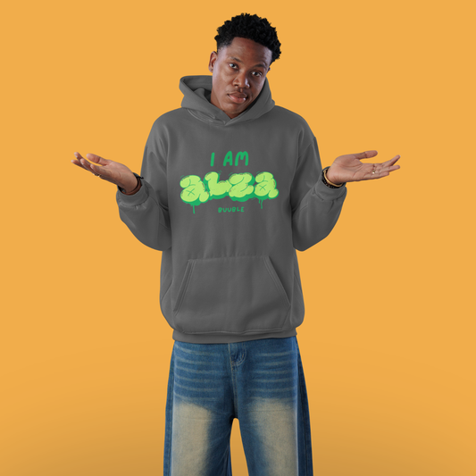 I AM ALZA Hoodie – Neon Graffiti Style | Buuble