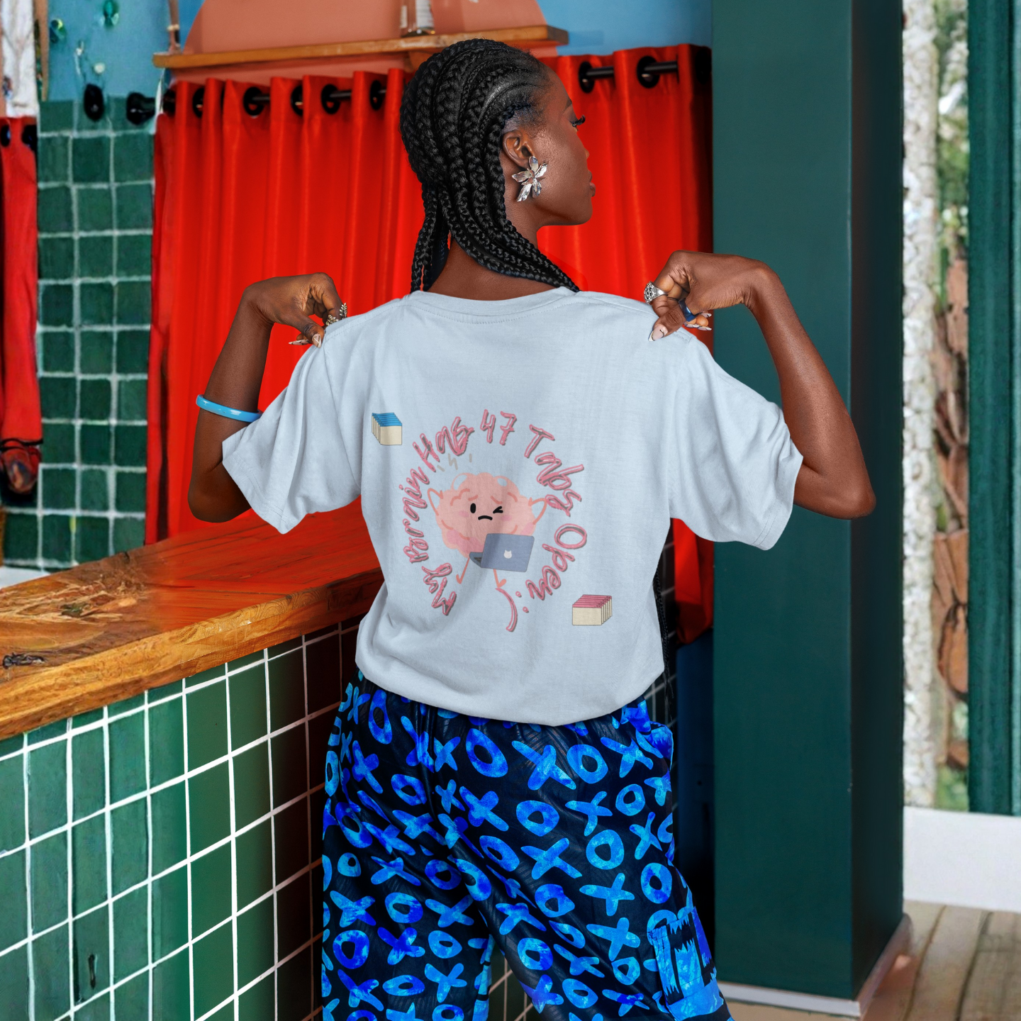 My Brain Has 47 Tabs Open T-Shirt Handwriting | Buuble