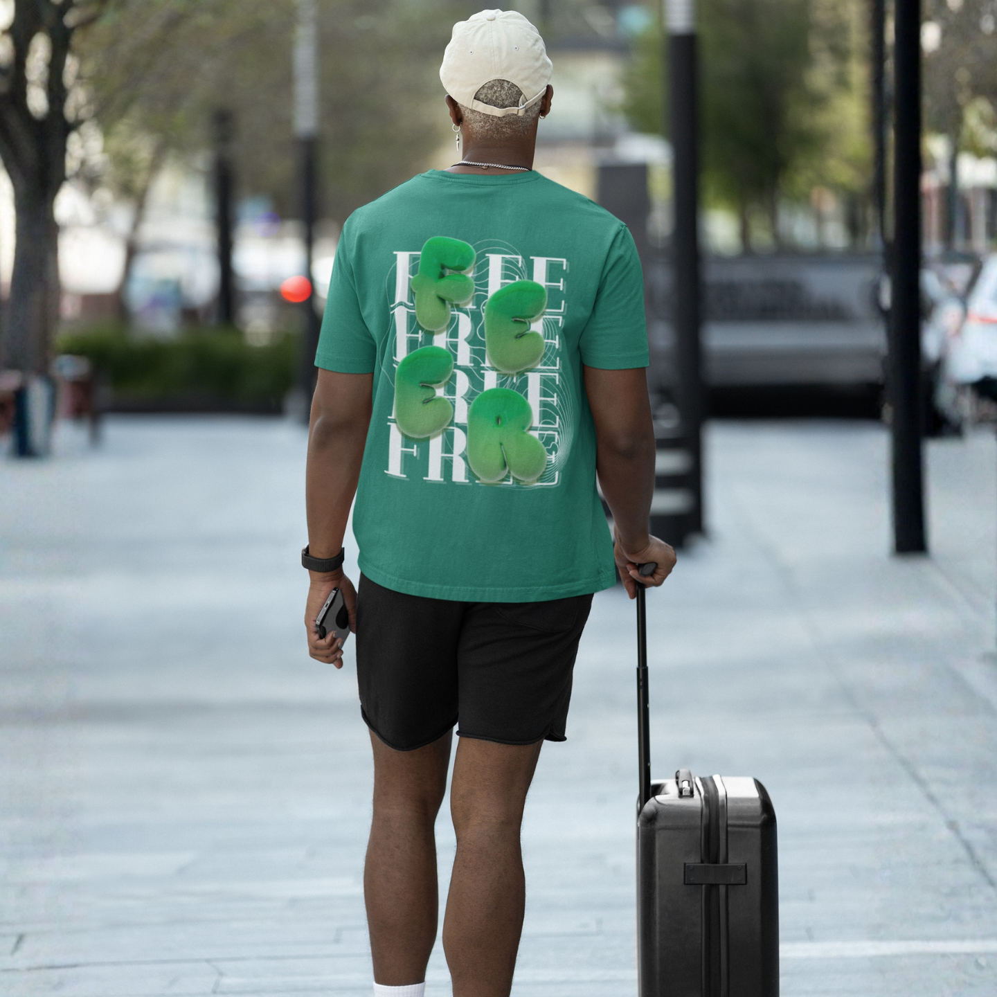 FREE 3D Glossy Green Letter T-Shirt | Buuble